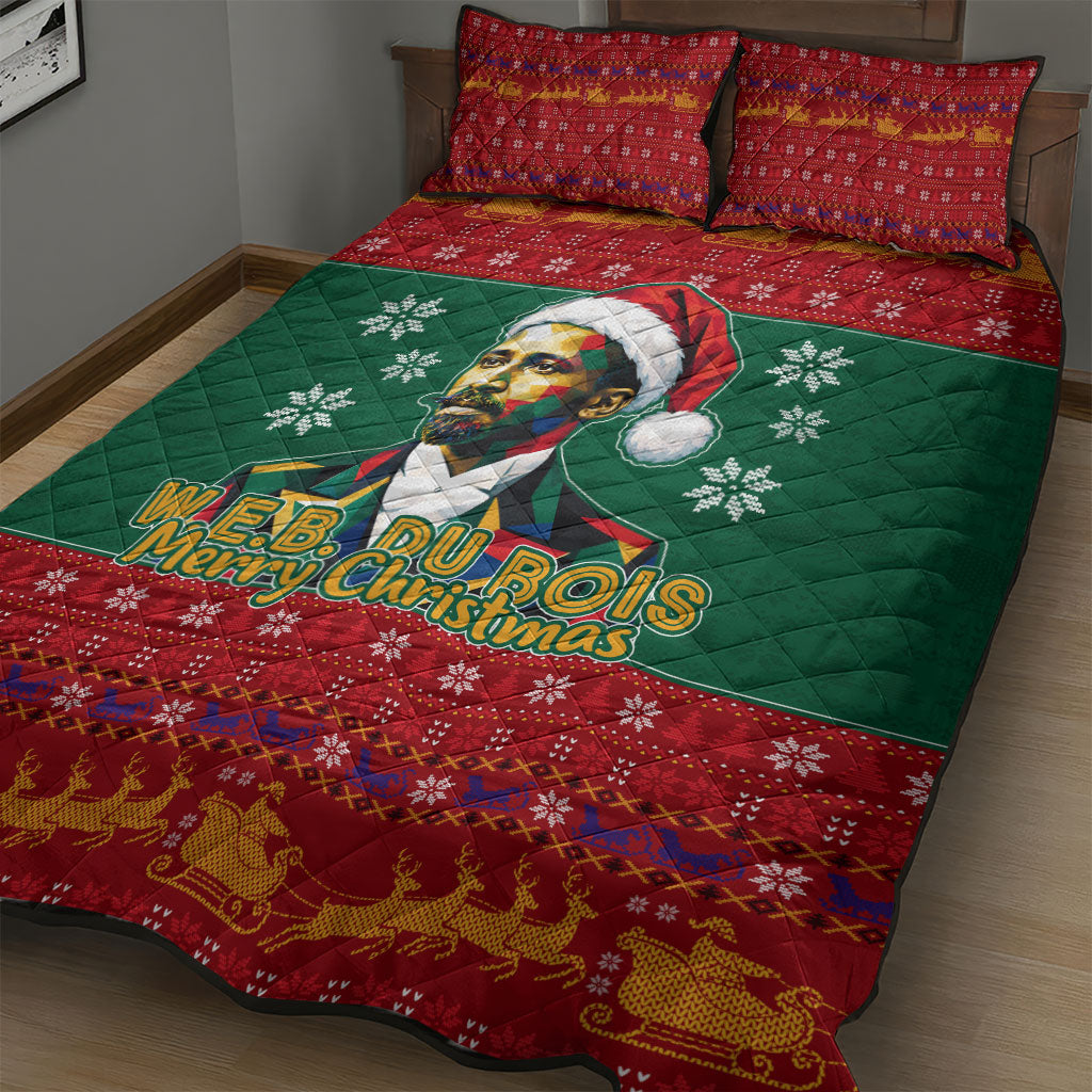 W.E.B. Du Bois Christmas Quilt Bed Set Inspirational Liberty Quote Ugly Knitted Pattern Festive