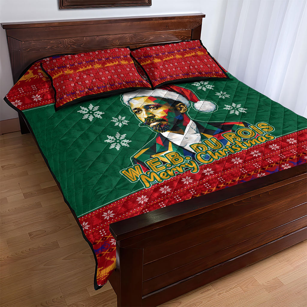 W.E.B. Du Bois Christmas Quilt Bed Set Inspirational Liberty Quote Ugly Knitted Pattern Festive