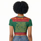 W.E.B. Du Bois Christmas Raglan Cropped T shirt Inspirational Liberty Quote Ugly Knitted Pattern Festive