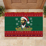 W.E.B. Du Bois Christmas Rubber Doormat Inspirational Liberty Quote Ugly Knitted Pattern Festive