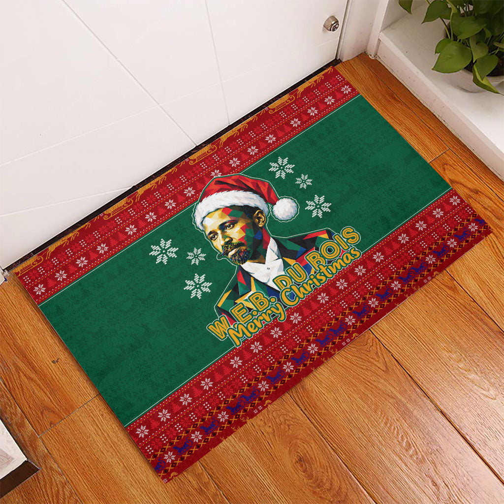 W.E.B. Du Bois Christmas Rubber Doormat Inspirational Liberty Quote Ugly Knitted Pattern Festive