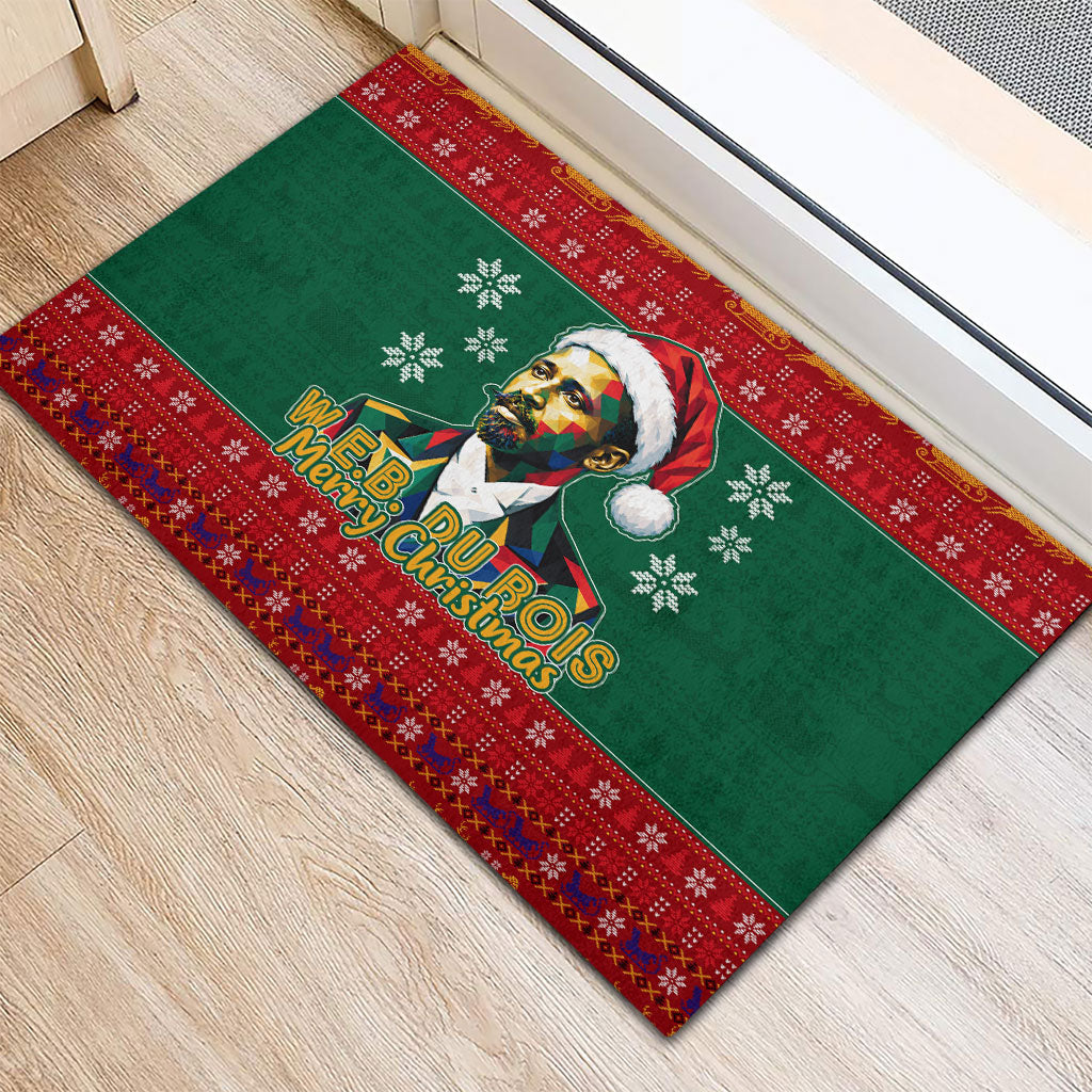 W.E.B. Du Bois Christmas Rubber Doormat Inspirational Liberty Quote Ugly Knitted Pattern Festive