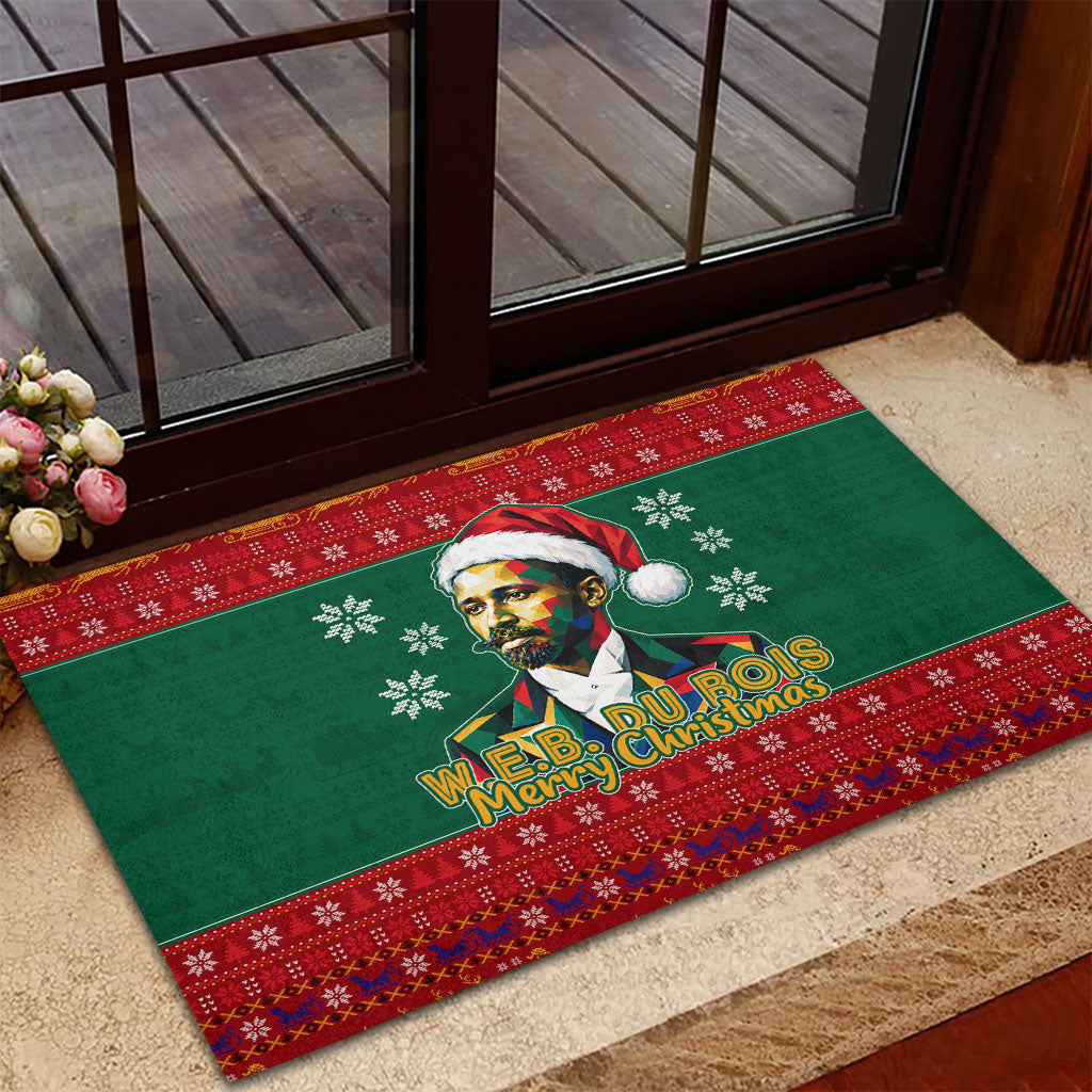 W.E.B. Du Bois Christmas Rubber Doormat Inspirational Liberty Quote Ugly Knitted Pattern Festive