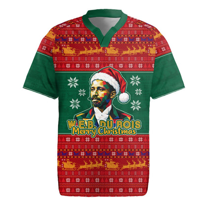 W.E.B. Du Bois Christmas Rugby Jersey Inspirational Liberty Quote Ugly Knitted Pattern Festive