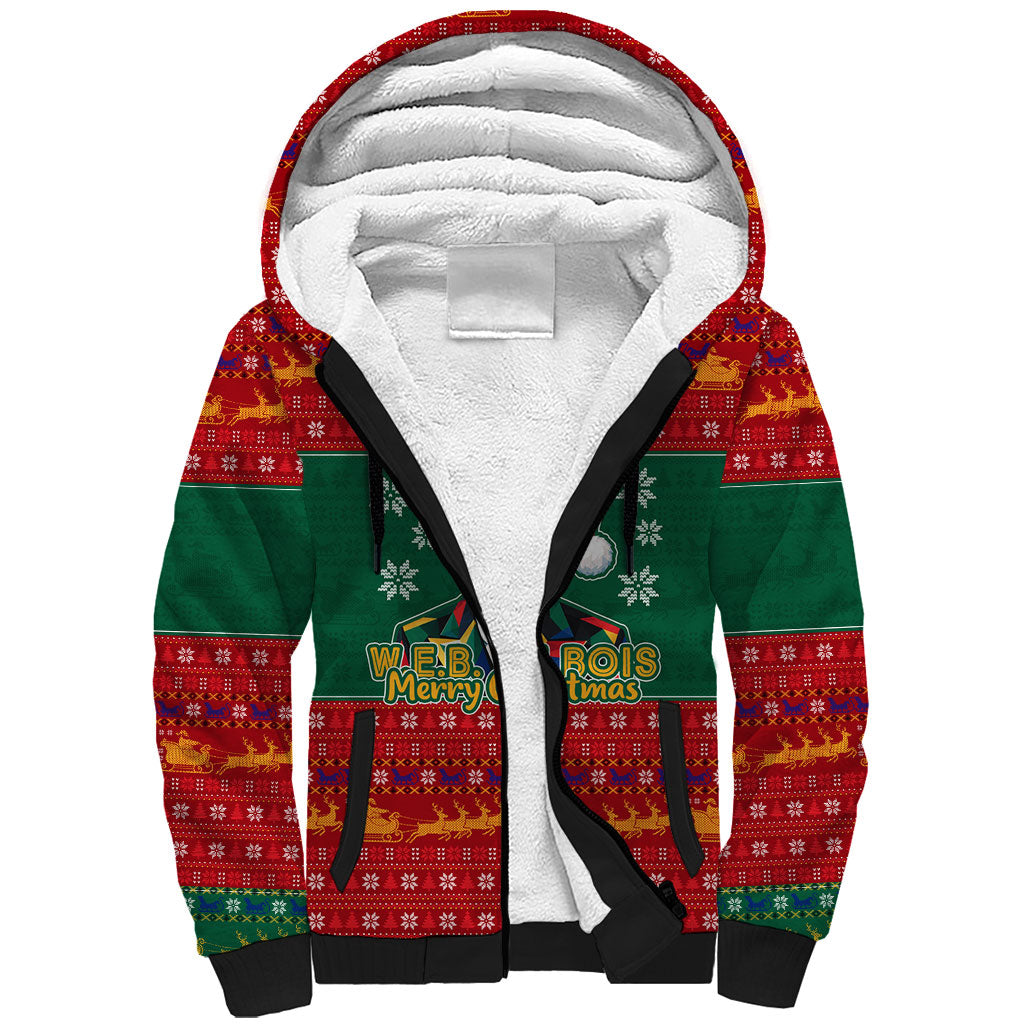 W.E.B. Du Bois Christmas Sherpa Hoodie Inspirational Liberty Quote Ugly Knitted Pattern Festive