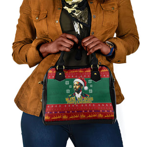 W.E.B. Du Bois Christmas Shoulder Handbag Inspirational Liberty Quote Ugly Knitted Pattern Festive