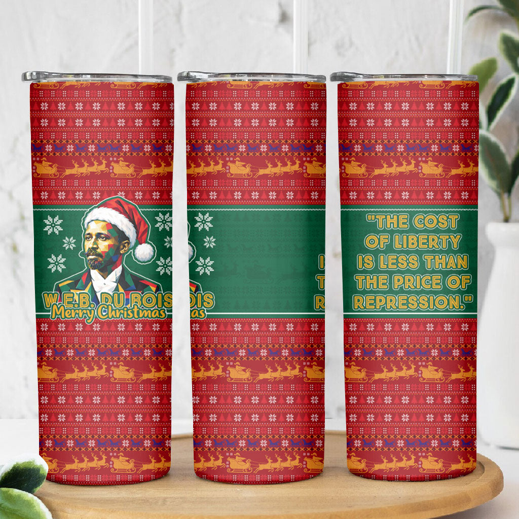 W.E.B. Du Bois Christmas Skinny Tumbler Inspirational Liberty Quote Ugly Knitted Pattern Festive