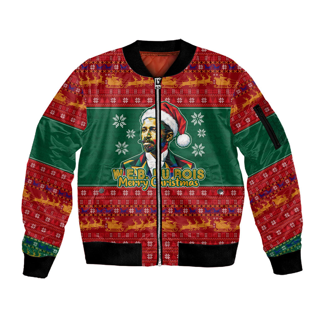 W.E.B. Du Bois Christmas Sleeve Zip Bomber Jacket Inspirational Liberty Quote Ugly Knitted Pattern Festive