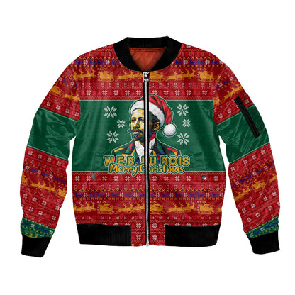 W.E.B. Du Bois Christmas Sleeve Zip Bomber Jacket Inspirational Liberty Quote Ugly Knitted Pattern Festive