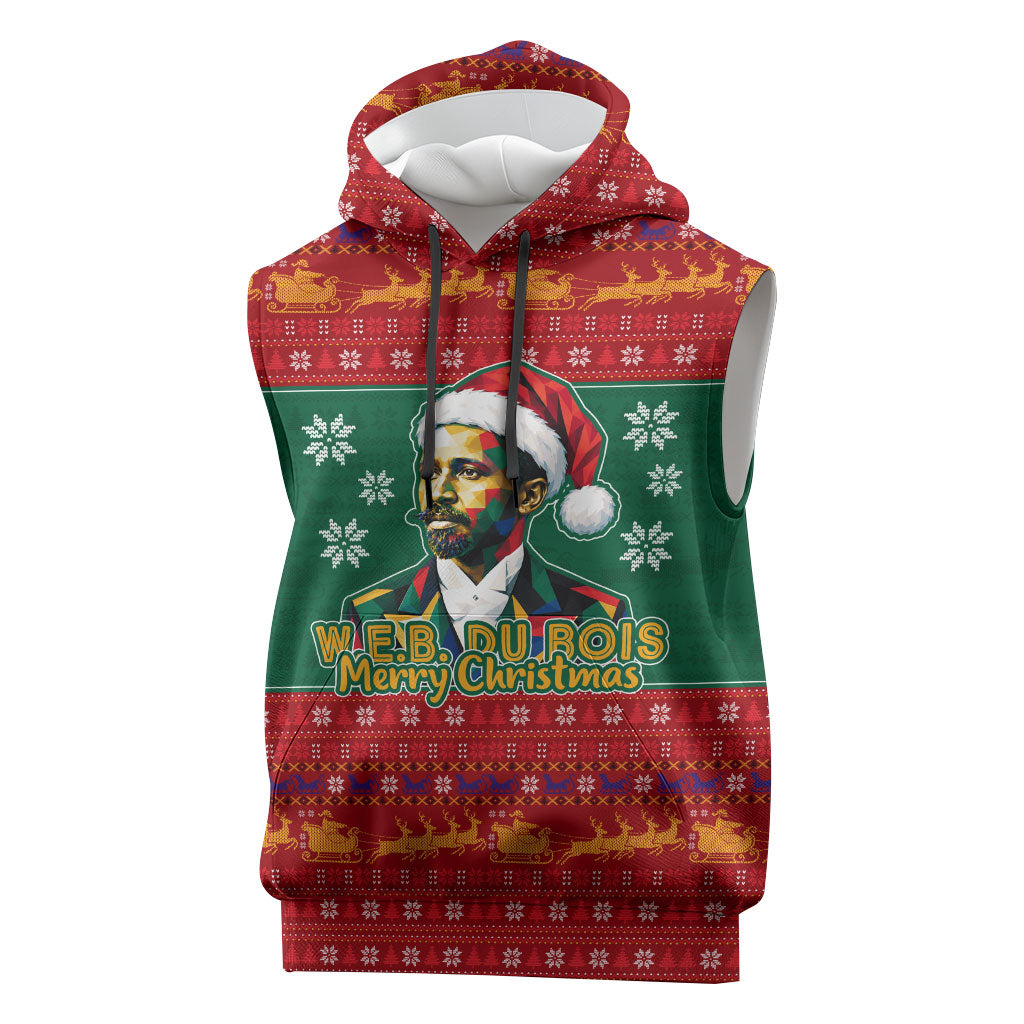 W.E.B. Du Bois Christmas Sleeveless Hoodie Inspirational Liberty Quote Ugly Knitted Pattern Festive