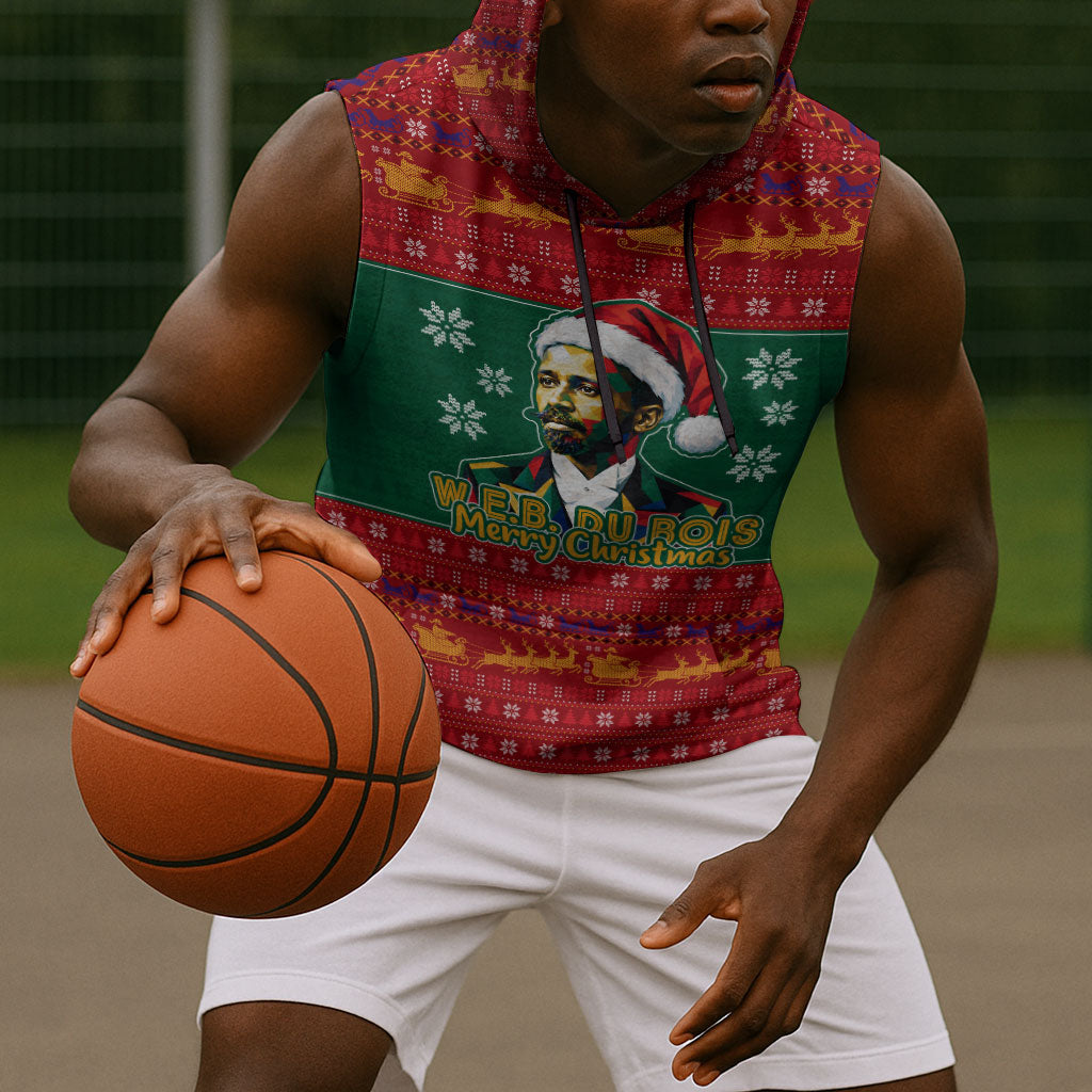 W.E.B. Du Bois Christmas Sleeveless Hoodie Inspirational Liberty Quote Ugly Knitted Pattern Festive