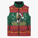 W.E.B. Du Bois Christmas Sleeveless Puffer Jacket Inspirational Liberty Quote Ugly Knitted Pattern Festive