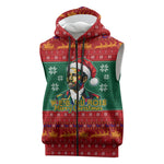 W.E.B. Du Bois Christmas Sleeveless Zip Hoodie Inspirational Liberty Quote Ugly Knitted Pattern Festive