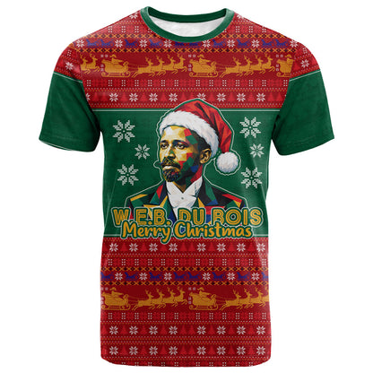 W.E.B. Du Bois Christmas T shirt Inspirational Liberty Quote Ugly Knitted Pattern Festive