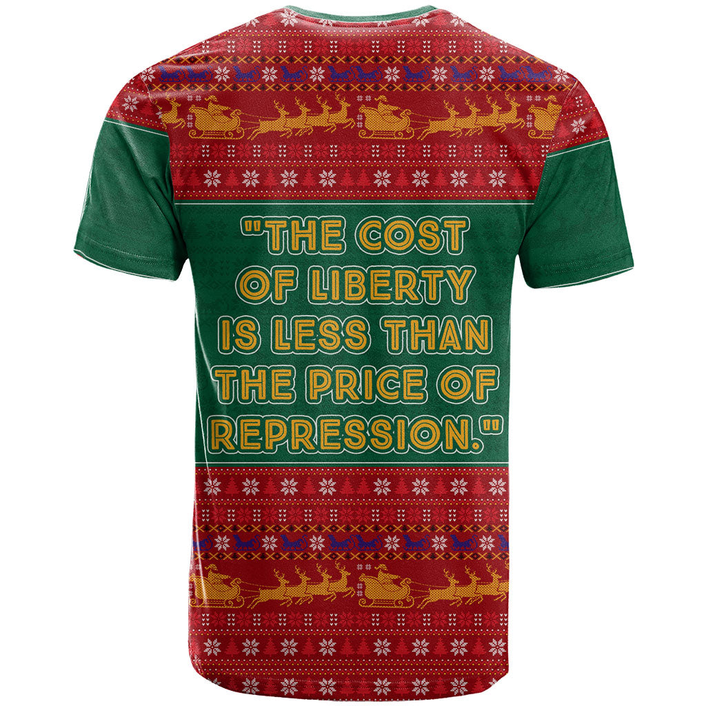 W.E.B. Du Bois Christmas T shirt Inspirational Liberty Quote Ugly Knitted Pattern Festive