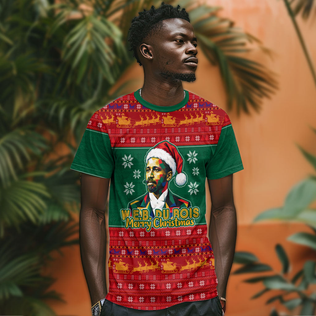 W.E.B. Du Bois Christmas T shirt Inspirational Liberty Quote Ugly Knitted Pattern Festive