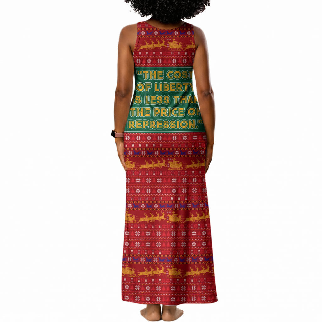 W.E.B. Du Bois Christmas Tank Maxi Dress Inspirational Liberty Quote Ugly Knitted Pattern Festive