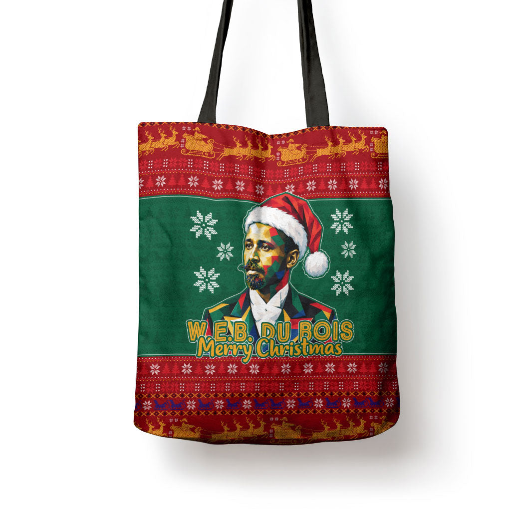 W.E.B. Du Bois Christmas Tote Bag Inspirational Liberty Quote Ugly Knitted Pattern Festive