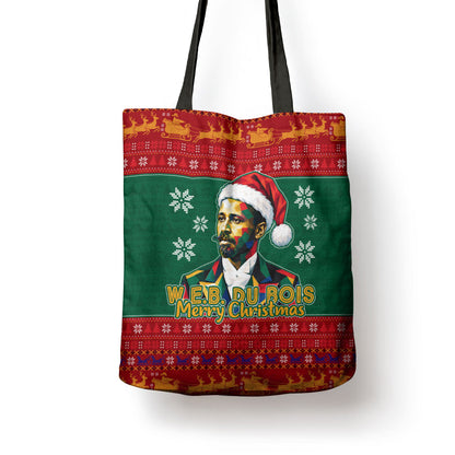 W.E.B. Du Bois Christmas Tote Bag Inspirational Liberty Quote Ugly Knitted Pattern Festive