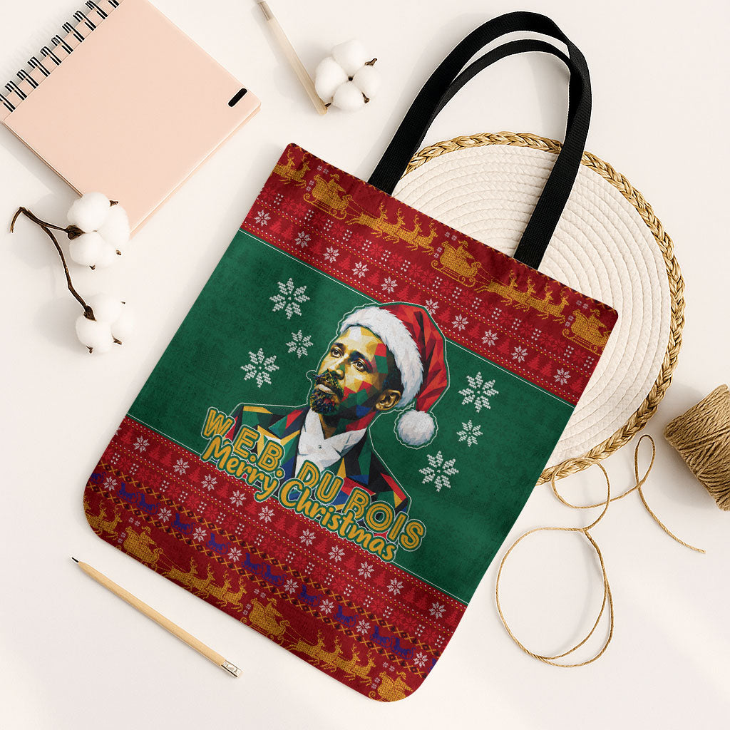 W.E.B. Du Bois Christmas Tote Bag Inspirational Liberty Quote Ugly Knitted Pattern Festive