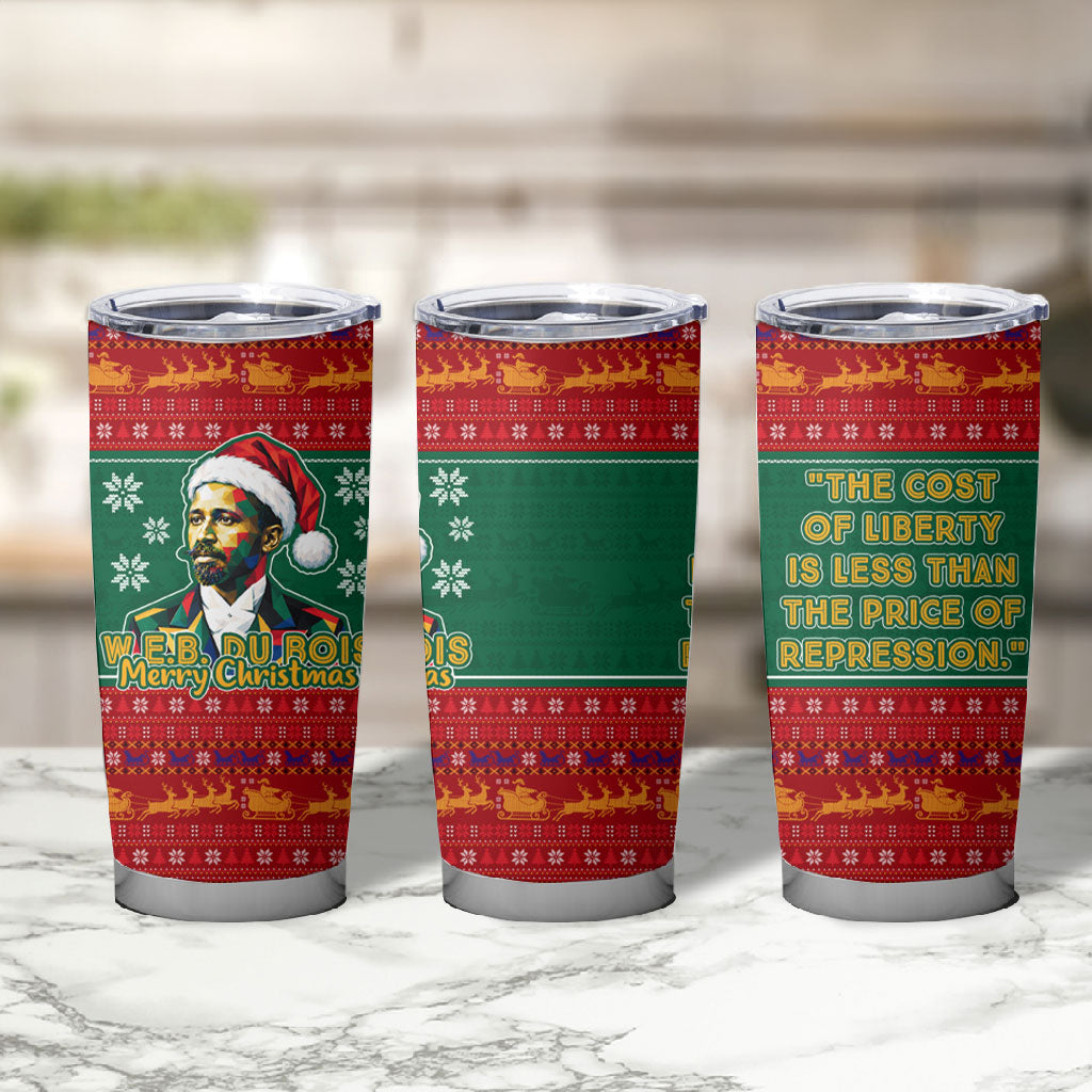 W.E.B. Du Bois Christmas Tumbler Cup Inspirational Liberty Quote Ugly Knitted Pattern Festive