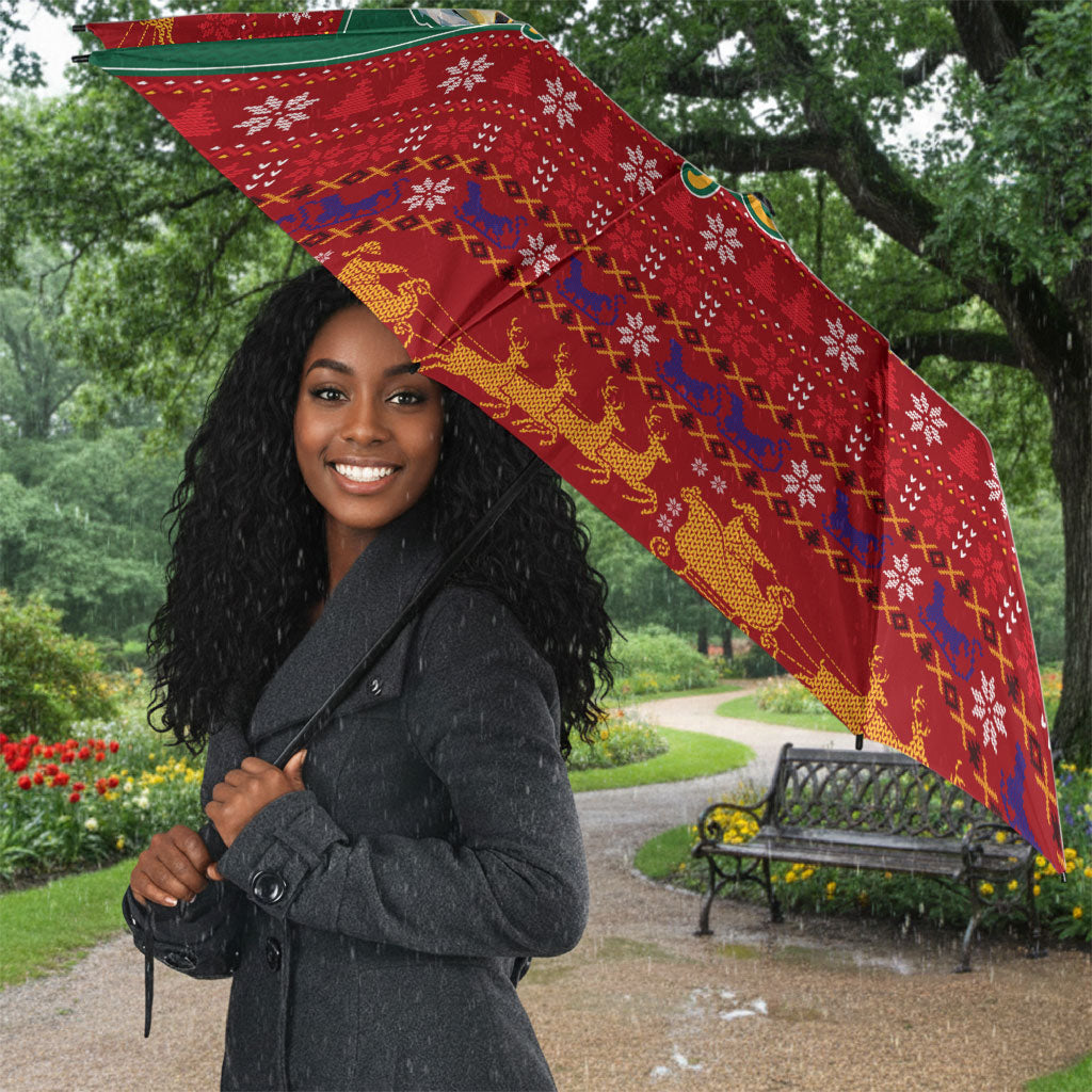 W.E.B. Du Bois Christmas Umbrella Inspirational Liberty Quote Ugly Knitted Pattern Festive