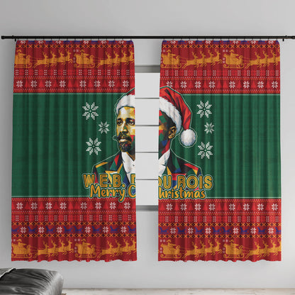 W.E.B. Du Bois Christmas Window Curtain Inspirational Liberty Quote Ugly Knitted Pattern Festive