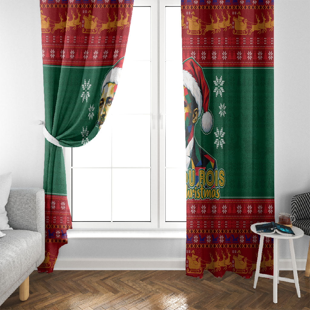 W.E.B. Du Bois Christmas Window Curtain Inspirational Liberty Quote Ugly Knitted Pattern Festive