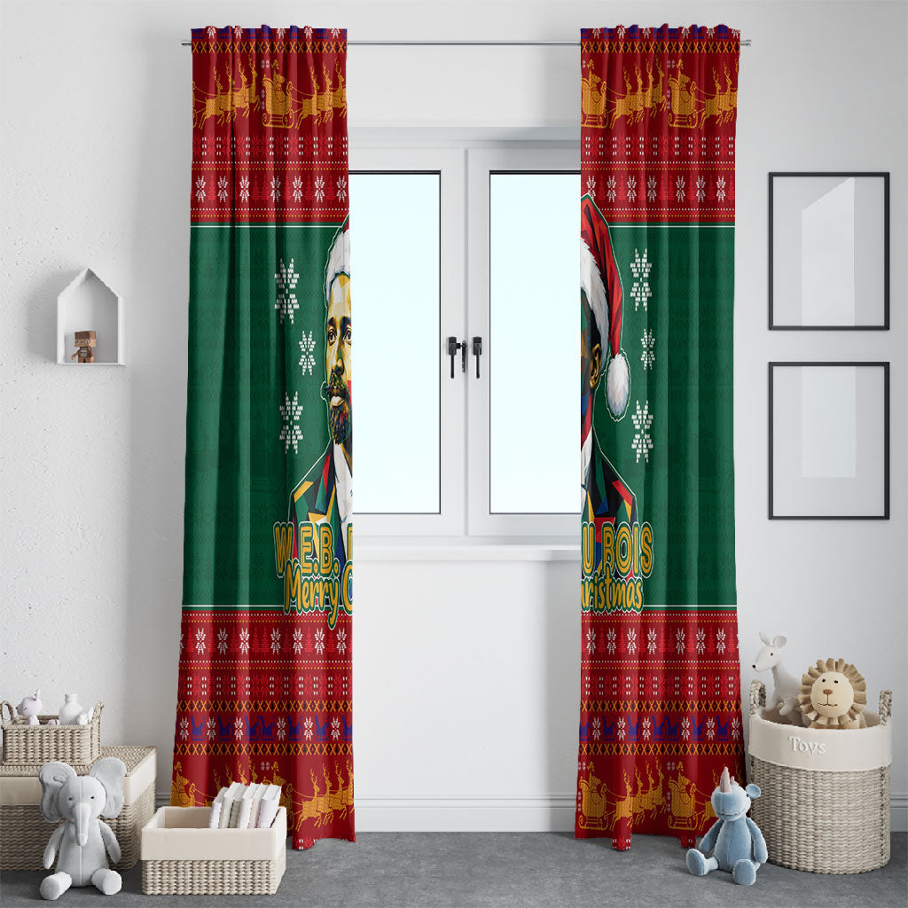W.E.B. Du Bois Christmas Window Curtain Inspirational Liberty Quote Ugly Knitted Pattern Festive
