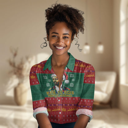 W.E.B. Du Bois Christmas Women Casual Shirt Inspirational Liberty Quote Ugly Knitted Pattern Festive