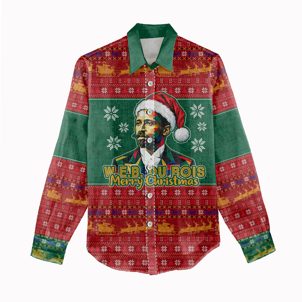 W.E.B. Du Bois Christmas Women Casual Shirt Inspirational Liberty Quote Ugly Knitted Pattern Festive