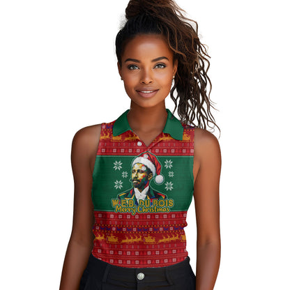 W.E.B. Du Bois Christmas Women Sleeveless Polo Shirt Inspirational Liberty Quote Ugly Knitted Pattern Festive