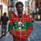 W.E.B. Du Bois Christmas Zip Hoodie Inspirational Liberty Quote Ugly Knitted Pattern Festive