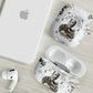 W.E.B. Du Bois Christmas AirPods Case Think Deeper Quote Vintage Portrait Newspaper Collage Festive
