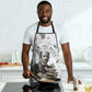 W.E.B. Du Bois Christmas Apron Think Deeper Quote Vintage Portrait Newspaper Collage Festive