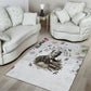 W.E.B. Du Bois Christmas Area Rug Think Deeper Quote Vintage Portrait Newspaper Collage Festive