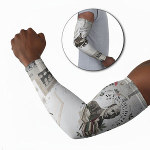 W.E.B. Du Bois Christmas Arm Sleeves Think Deeper Quote Vintage Portrait Newspaper Collage Festive