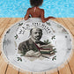 W.E.B. Du Bois Christmas Beach Blanket Think Deeper Quote Vintage Portrait Newspaper Collage Festive