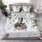 W.E.B. Du Bois Christmas Bedding Set Think Deeper Quote Vintage Portrait Newspaper Collage Festive