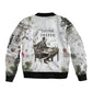 W.E.B. Du Bois Christmas Bomber Jacket Think Deeper Quote Vintage Portrait Newspaper Collage Festive