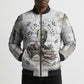 W.E.B. Du Bois Christmas Bomber Puffer Jacket Think Deeper Quote Vintage Portrait Newspaper Collage Festive