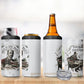 W.E.B. Du Bois Christmas 4 in 1 Can Cooler Tumbler Think Deeper Quote Vintage Portrait Newspaper Collage Festive