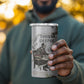W.E.B. Du Bois Christmas 4 in 1 Can Cooler Tumbler Think Deeper Quote Vintage Portrait Newspaper Collage Festive