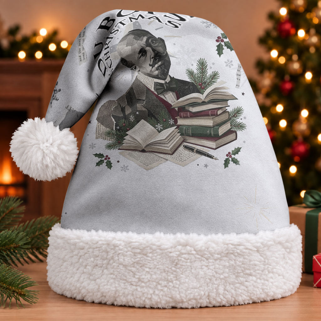 W.E.B. Du Bois Christmas Santa Hat Think Deeper Quote Vintage Portrait Newspaper Collage Festive