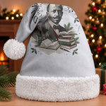 W.E.B. Du Bois Christmas Santa Hat Think Deeper Quote Vintage Portrait Newspaper Collage Festive