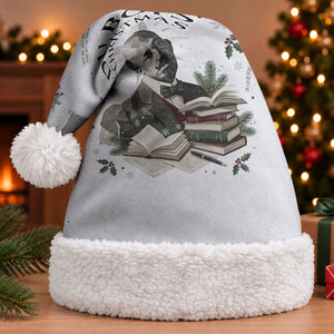 W.E.B. Du Bois Christmas Santa Hat Think Deeper Quote Vintage Portrait Newspaper Collage Festive
