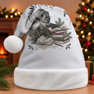 W.E.B. Du Bois Christmas Santa Hat Think Deeper Quote Vintage Portrait Newspaper Collage Festive
