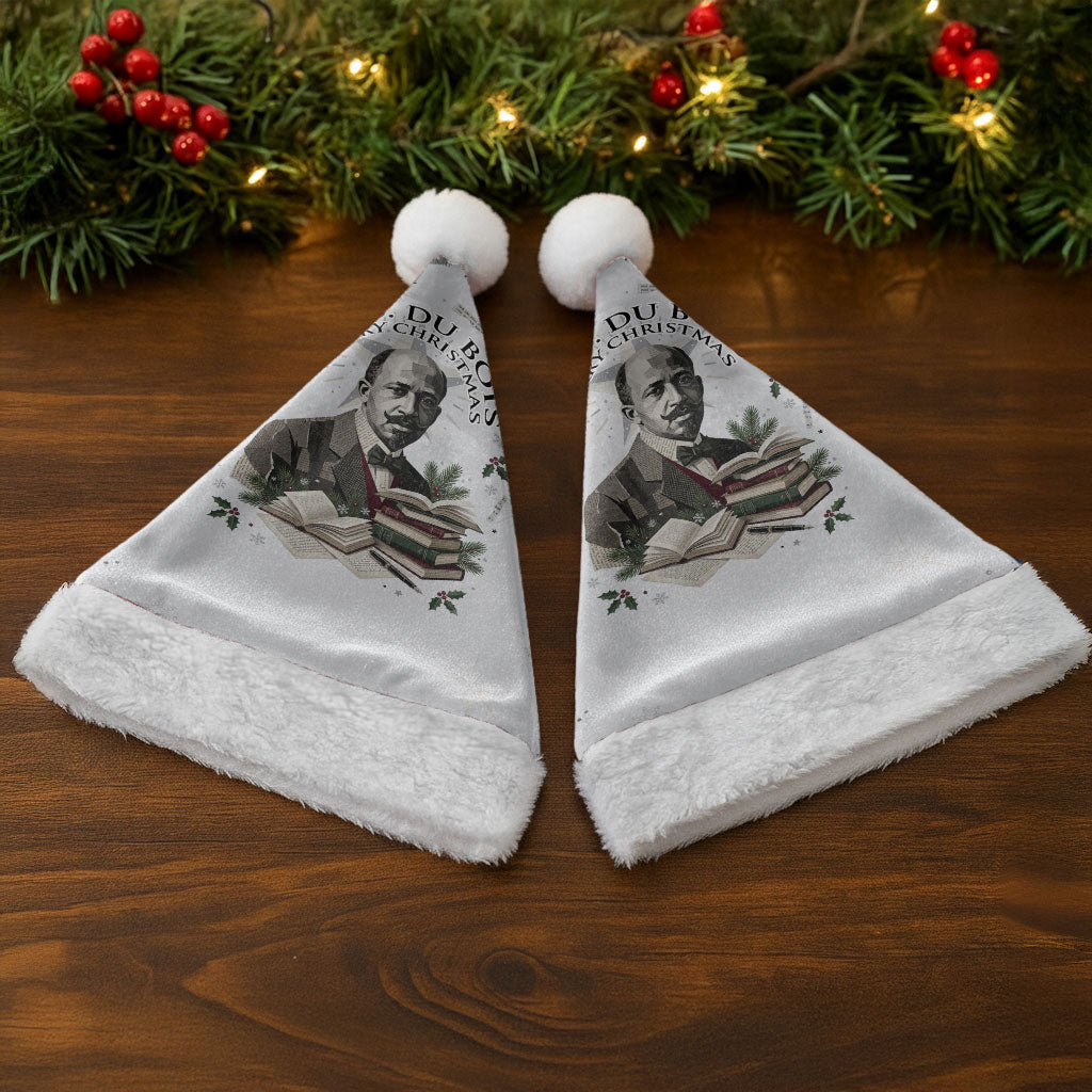 W.E.B. Du Bois Christmas Santa Hat Think Deeper Quote Vintage Portrait Newspaper Collage Festive
