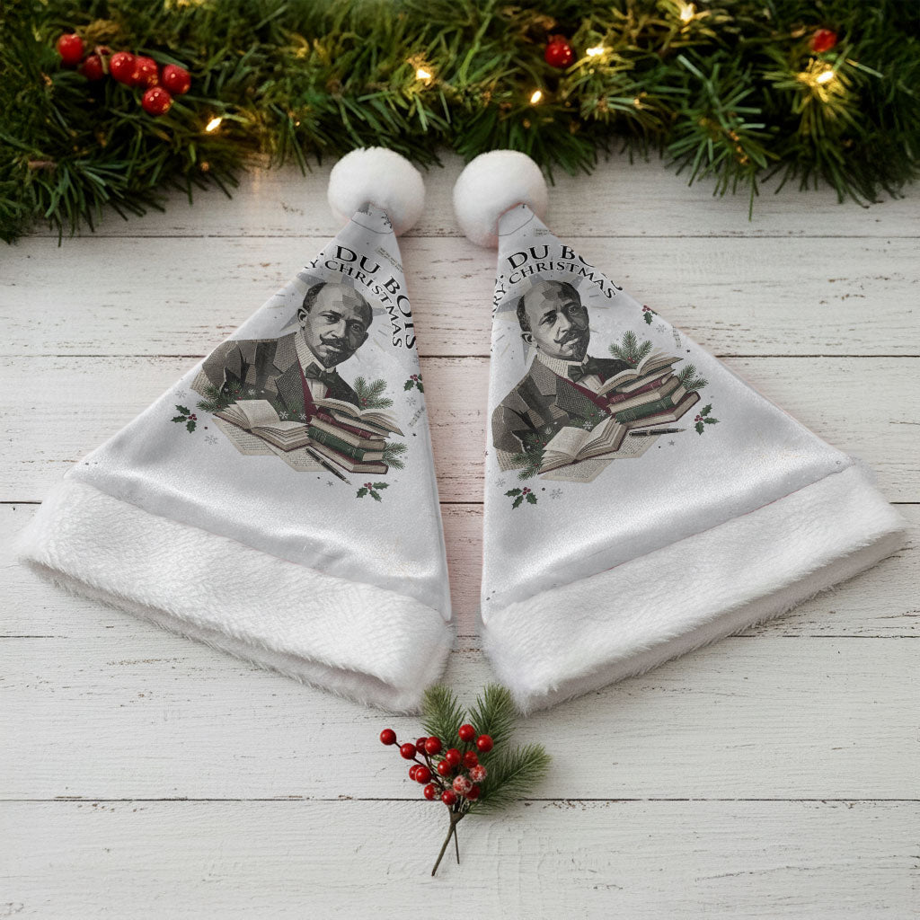 W.E.B. Du Bois Christmas Santa Hat Think Deeper Quote Vintage Portrait Newspaper Collage Festive