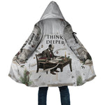 W.E.B. Du Bois Christmas Cloak Think Deeper Quote Vintage Portrait Newspaper Collage Festive